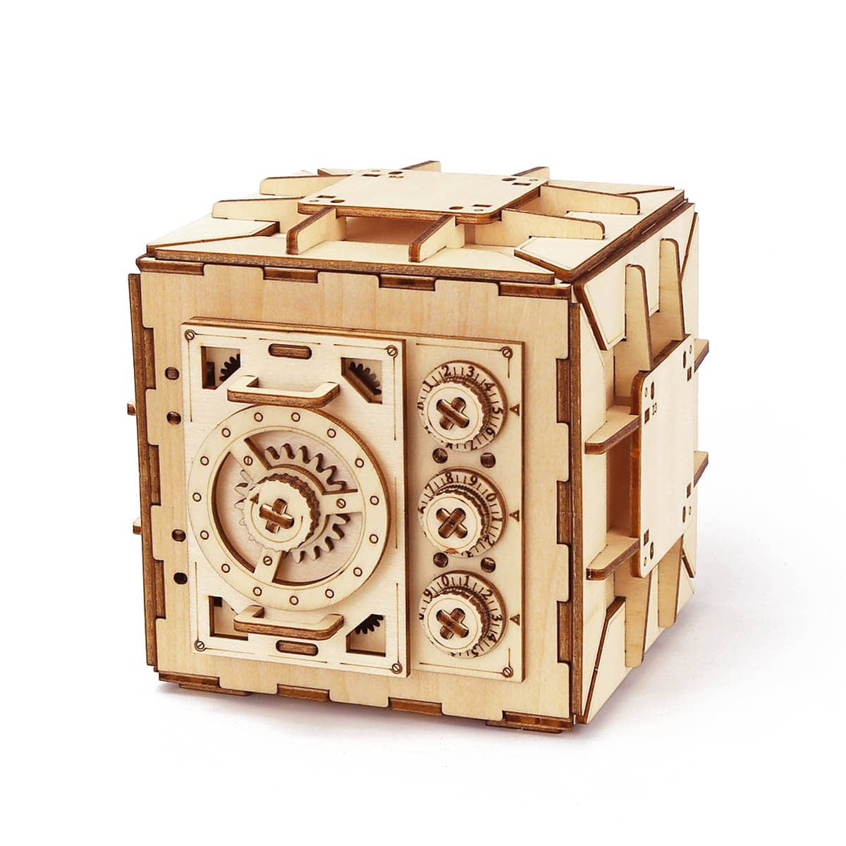 Puzzle 3D coffre fort en bois • Maison du Bois
