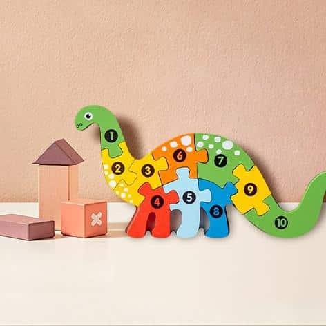 Puzzle En Bois Dinosaure - Les Jeux Montessori